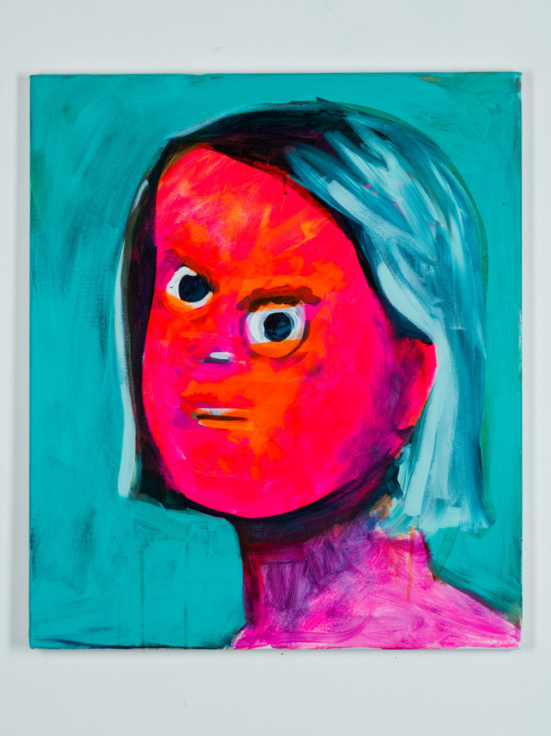 wütendes rotes Portraitgesicht